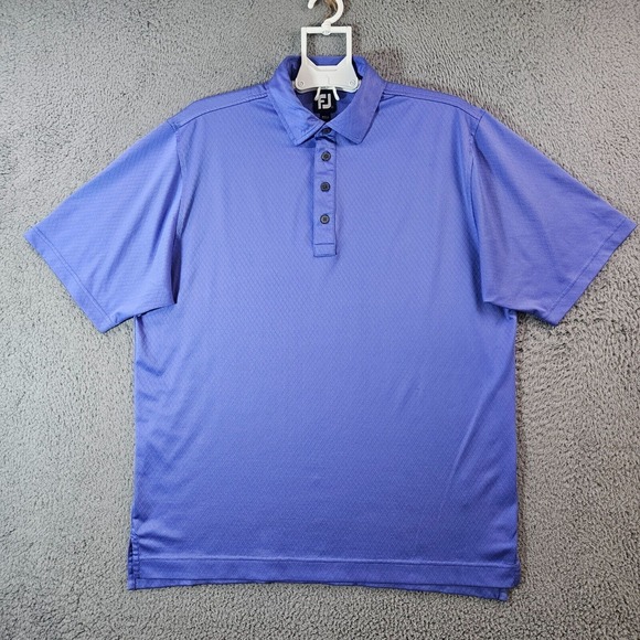 FootJoy Other - FJ FootJoy Polo Shirt Men Large Short Sleeve‎ Textured Purple